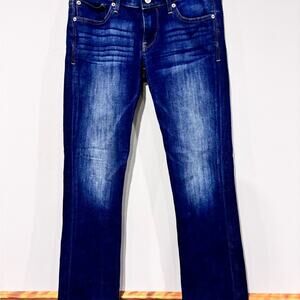 Express Dark Indigo Straight Low Rise Bootcut Jeans Size 4R